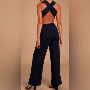 Black Backless Jumpsuit